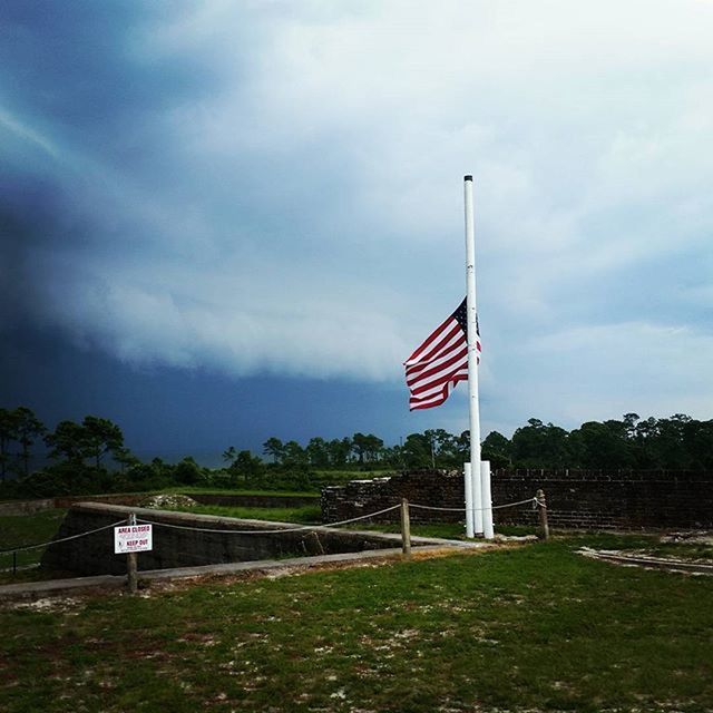 patriotism, flag, national flag, identity, american flag, sky, pole, culture, wind, pride, striped, red, cloud, cloud - sky, tree, flag pole, waving, day, low angle view, no people