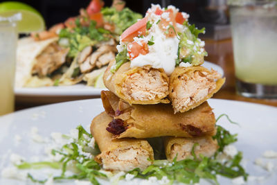 Close-up of food in plate