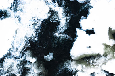 Scenic view of frozen sea during winter