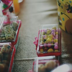 Close-up of multi colored food