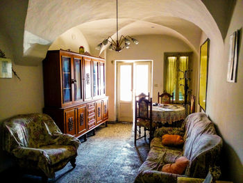 Interior of abandoned house