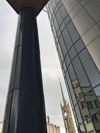 Low angle view of modern building against sky