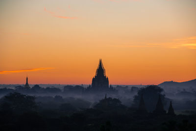 Sunset at bagan, myanmar.