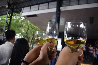 Group of people drinking glass