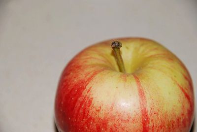 High angle view of apple