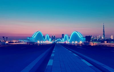 Illuminated city at night