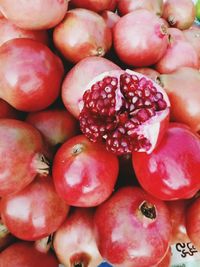 Full frame shot of apples for sale at market