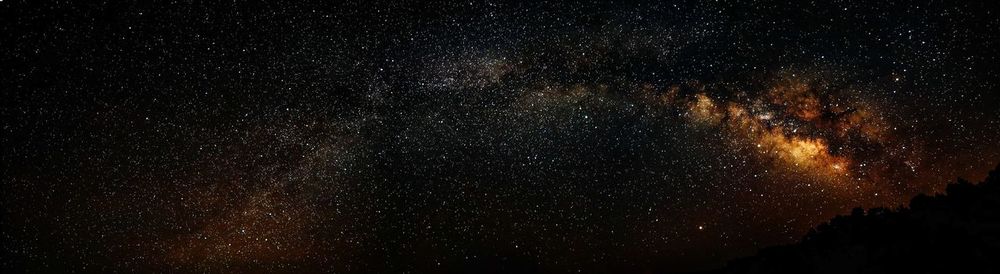 Fireworks against sky at night