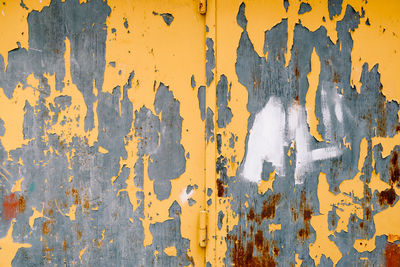 Full frame shot of rusty metal wall