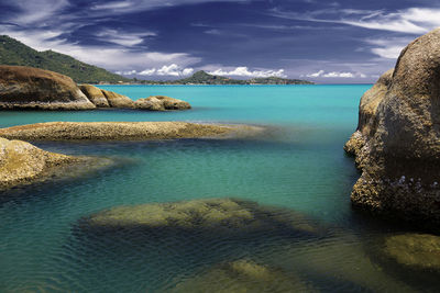 Scenic view of sea against sky