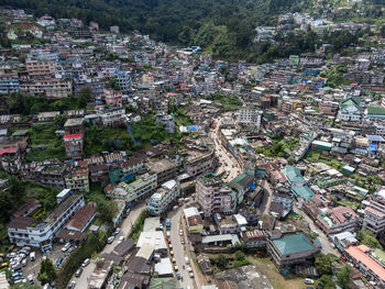 High angle view of cityscape