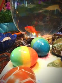 Close-up of multi colored balloons