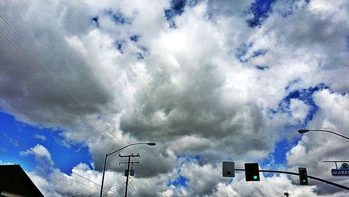 Low angle view of cloudy sky