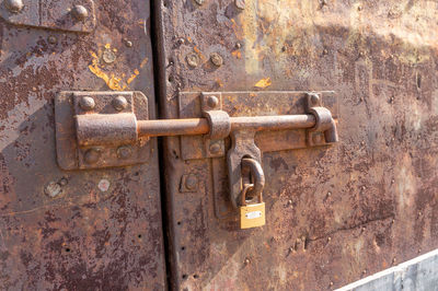 Close-up of closed door