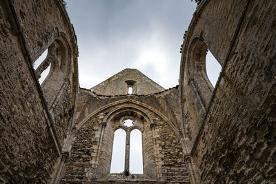 Low angle view of historical building against sky