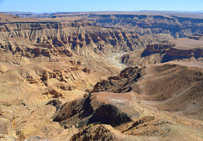 Scenic view of dramatic landscape against sky