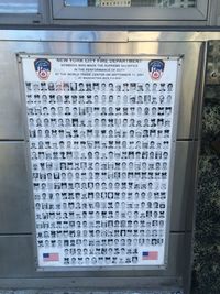 Information sign on wall