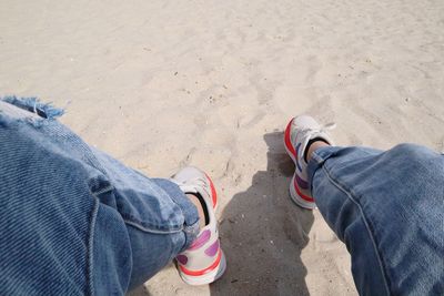 Low section of people on beach