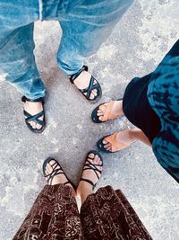 Low section of people standing outdoors