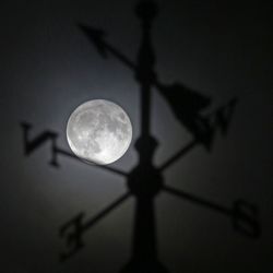 Close-up of moon against sky at night