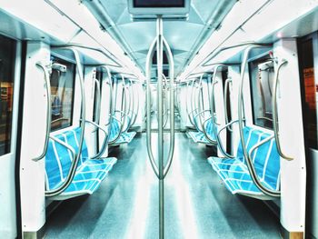 Interior of empty train