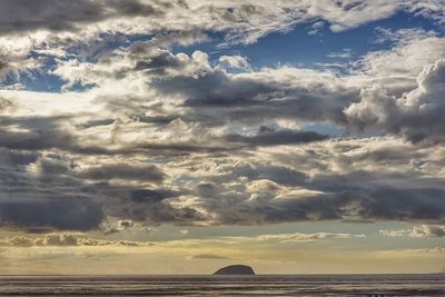 Scenic view of dramatic sky over sea