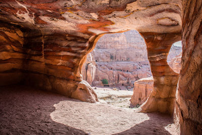 Hole in rock formation