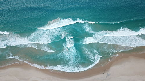 High angle view of beach