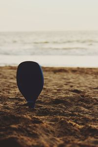 Close-up of ball on beach