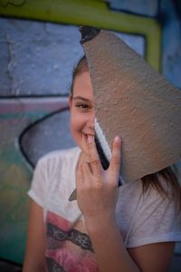 Portrait of woman smiling