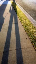 High angle view of shadow on ground