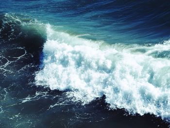 Scenic view of sea against blue sky