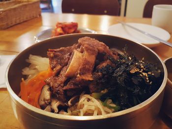 Close-up of food in plate