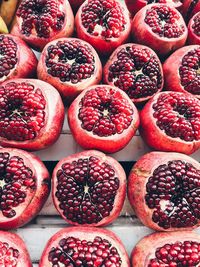 Full frame shot of pomegranate in market