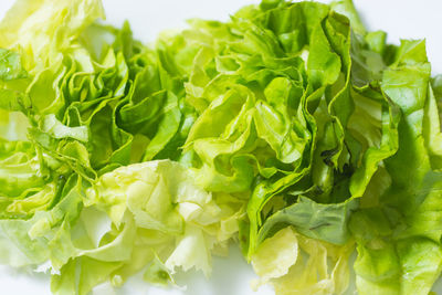 High angle view of chopped vegetables