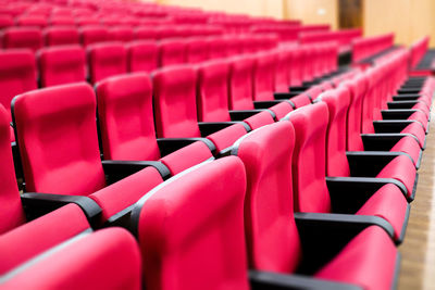 Full frame shot of empty chairs