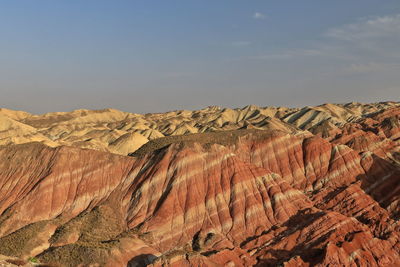 0881 sandstone and siltstone landforms of zhangye danxia nnal.geological park. zhangye-gansu-china.