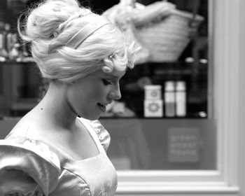 Close-up of young woman