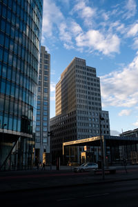 Low angle view of buildings against sky