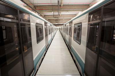 Train at railroad station platform