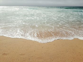 Close-up of wave on beach