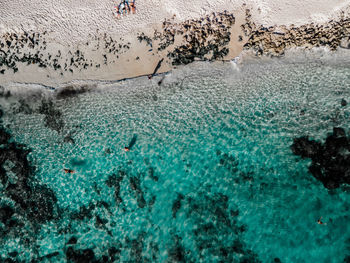 High angle view of beach