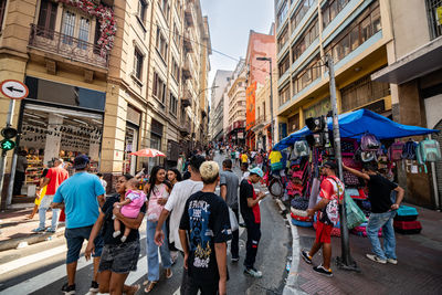 People walking on street