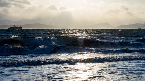 Scenic view of sea against sky
