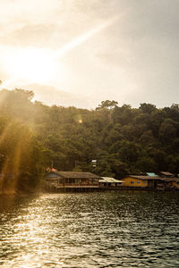 Scenic view of river against sky