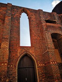 Low angle view of a window of a building