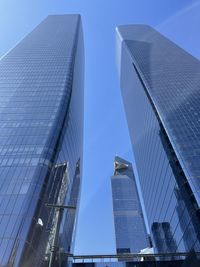 Low angle view of modern building against sky