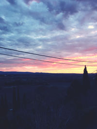 Scenic view of dramatic sky during sunset