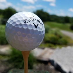 Close-up of ball on table