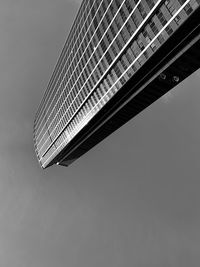 Low angle view of modern building against clear sky